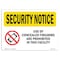 Signmission OSHA Security Sign, 5" Height, 7" Width, Cellular Phone Prohibited Facility, Landscape OS-SN-D-57-L-11512 - alternate 1